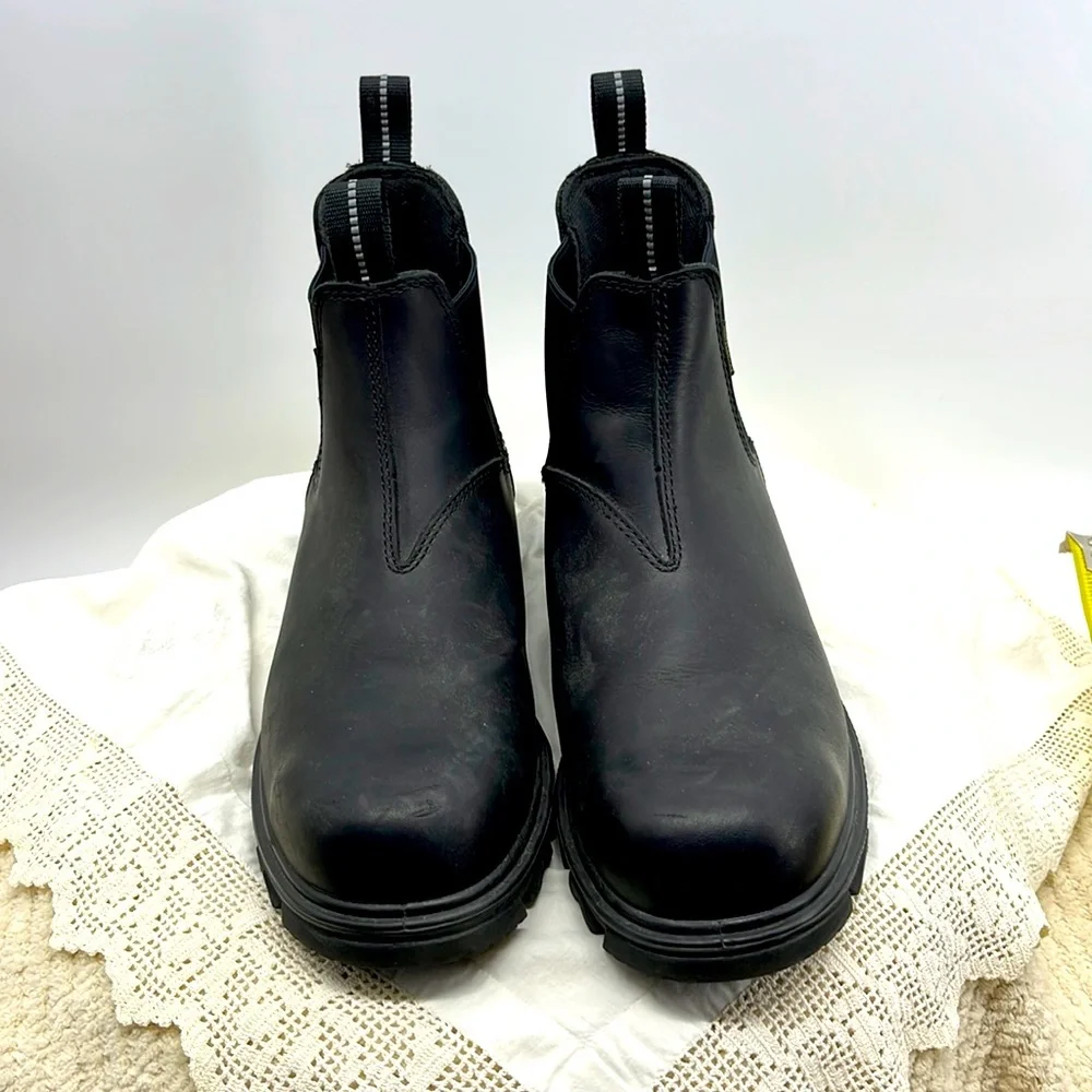 WOLVERINE Black Leather EPX Romeo Safety Toe boots, Size 12 - Picture 1 of 11